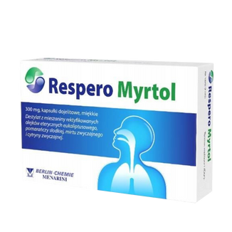 Respero Myrtol 300 mg, 50 kapsułek dojelitowych miękkich USZKODZONE OPAKOWANIE - zdjęcie produktu