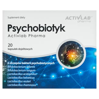 Activlab Pharma Psychobiotyk, 20 kapsułek dojelitowych USZKODZONE OPAKOWANIE - zdjęcie produktu