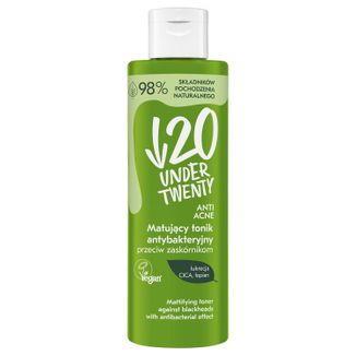 Under Twenty Anti Acne, matujący tonik antybakteryjny, 200 ml  - zdjęcie produktu