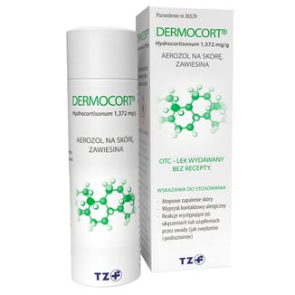 Dermocort 1,372 mg/g, zawiesina, aerozol na skórę, 38,25 g - zdjęcie produktu