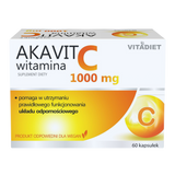 Vitadiet Akavit Witamina C 1000 mg, 60 kapsułek - miniaturka zdjęcia produktu