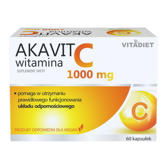 Vitadiet Akavit Witamina C 1000 mg, 60 kapsułek - zdjęcie produktu