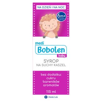 Bobolen Baby, syrop na suchy kaszel, 115 ml - zdjęcie produktu