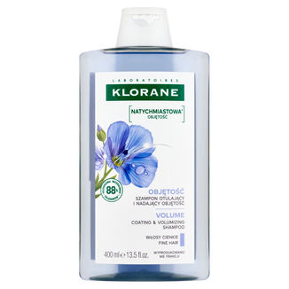 Klorane, szampon na bazie włókien lnu do włosów cienkich i pozbawionych objętości, 400 ml - zdjęcie produktu