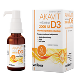 Vitadiet Akavit Witamina D3 2000 IU, krople, 29,4 ml - miniaturka zdjęcia produktu