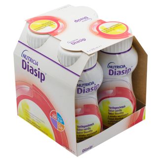Diasip, preparat odżywczy dla diabetyków, smak waniliowy, 4 x 200 ml - zdjęcie produktu