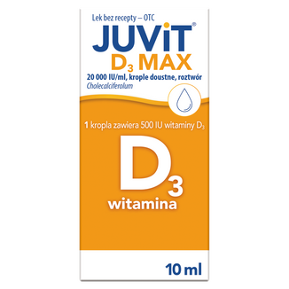 Juvit D3 Max 20000 IU/ ml, krople doustne, roztwór, 10 ml - zdjęcie produktu