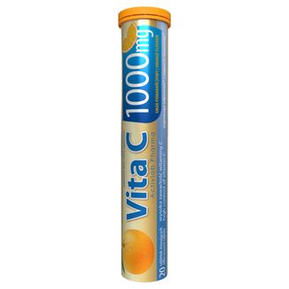 Activlab Pharma Vita C 1000 mg, smak pomarańczowy, 20 tabletek musujących - zdjęcie produktu