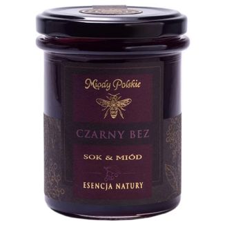 Miody Polskie Sok & Miód, czarny bez, 250 g KRÓTKA DATA - zdjęcie produktu