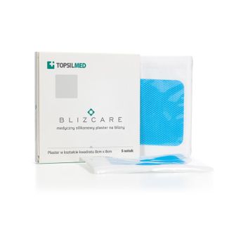 Blizcare Regular, plastry silikonowe medyczne na blizny, 8 x 8 cm, 5 sztuk - zdjęcie produktu
