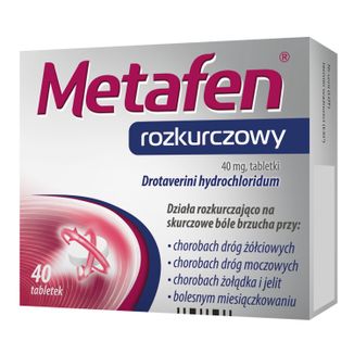 Metafen rozkurczowy 40 mg, 40 tabletek - zdjęcie produktu