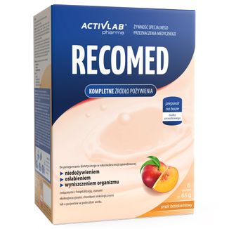 ActivLab Pharma RecoMed, preparat odżywczy, brzoskwiniowy, 65 g x 6 saszetek USZKODZONE OPAKOWANIE - zdjęcie produktu