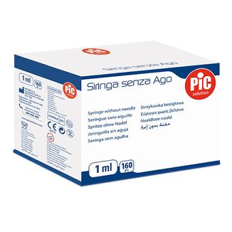 Pic Solution, strzykawki bezigłowe, centralne, 1 ml x 160 sztuk KRÓTKA DATA - zdjęcie produktu