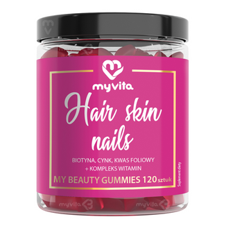 MyVita Hair Skin Nails, żelki, 120 sztuk MyVita Hair Skin Nails, żelki, 120 sztuk - zdjęcie produktu