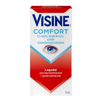 Visine Comfort 0,5 mg/ml, krople do oczu, roztwór, 15 ml - zdjęcie produktu