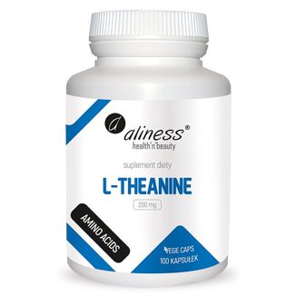 Aliness L-Theanine, L-teanina 200 mg, 100 kapsułek vege - zdjęcie produktu