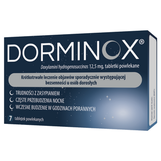 Dorminox 12,5 mg, 7 tabletek powlekanych - zdjęcie produktu