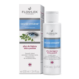 Flos-Lek Ocu Hygiene, płyn do higieny skóry powiek, dla dorosłych i dzieci powyżej 3 miesiąca, 100 ml - zdjęcie produktu