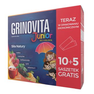 Grinovita Junior, 10 saszetek + 5 saszetek gratis - zdjęcie produktu
