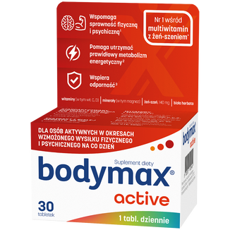 Bodymax Active, 30 tabletek USZKODZONE OPAKOWANIE - zdjęcie produktu
