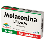 Melatonina LEK-AM 5 mg, 60 tabletek Melatonina LEK-AM 5 mg, 60 tabletek - miniaturka zdjęcia produktu