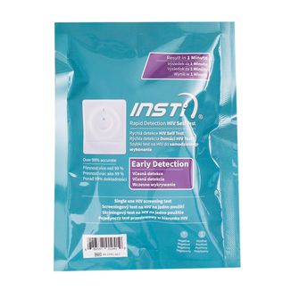 Insti Rapid Detection HIV Self Test, szybki domowy test z krwi do wykrywania wirusa HIV, 1 sztuka - zdjęcie produktu