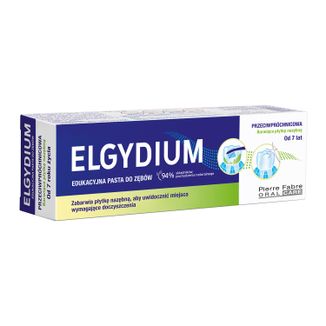 Elgydium, edukacyjna pasta do zębów barwiaca płytkę nazębna, dla dzieci od 7 lat i dorosłych, 50 ml - zdjęcie produktu