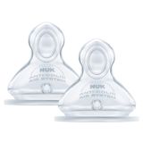 NUK First Choice+, smoczek do butelki, silikonowy, rozmiar M, 0-6 miesięcy, 2 sztuki - miniaturka zdjęcia produktu