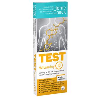 Home Check Test Witaminy D, domowy test do oznaczania witaminy D we krwi, kasetkowy, 1 sztuka - zdjęcie produktu