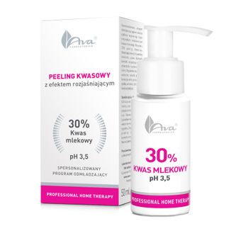 Ava, peeling z efektem rozjaśniającym, kwas mlekowy 30%, 50 ml USZKODZONE OPAKOWANIE Ava, peeling z efektem rozjaśniającym, kwas mlekowy 30%, 50 ml USZKODZONE OPAKOWANIE - zdjęcie produktu