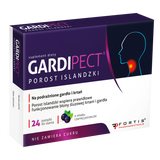 Gardipect Porost Islandzki, smak czarnej porzeczki, 24 pastylki do ssania - miniaturka zdjęcia produktu