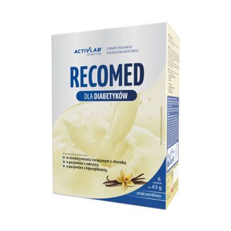 Activlab Pharma RecoMed dla Diabetyków, preparat odżywczy, smak waniliowy, 63 g x 6 saszetek - zdjęcie produktu