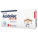 Acidolac Junior, dla dzieci od 3 lat, smak truskawkowy, 20 misio-tabletek USZKODZONE OPAKOWANIE - miniaturka zdjęcia produktu