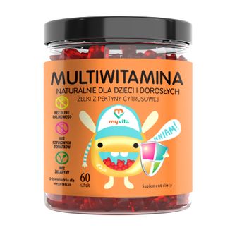 MyVita Multiwitamina, naturalne żelki dla dzieci i dorosłych, 60 sztuk - zdjęcie produktu