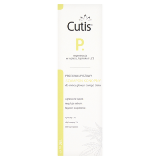 Cutis P, przeciwłupieżowy szampon konopny + CBD, 150 ml - zdjęcie produktu