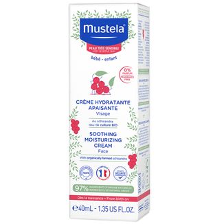 Mustela Bebe Enfant, łagodzący krem nawilżający do twarzy do skóry bardzo wrażliwej, od urodzenia, 40 ml USZKODZONE OPAKOWANIE - zdjęcie produktu