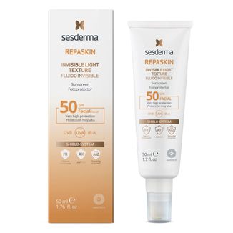 Sesderma Repaskin Fluido Invisible, lekki fluid przeciwsłoneczny do twarzy, SPF 50, 50 ml - zdjęcie produktu