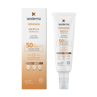 Sesderma Repaskin Silk Touch, krem przeciwsłoneczny do twarzy, SPF 50, 50 ml - zdjęcie produktu