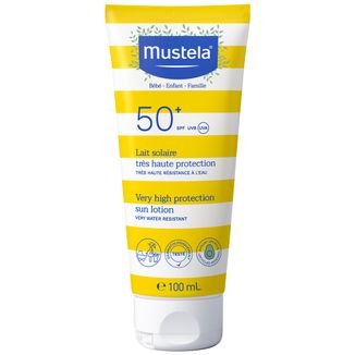 Mustela Sun Bebe Enfant-Famille, mleczko przeciwsłoneczne do twarzy i ciała, SPF 50+, 100 ml - zdjęcie produktu