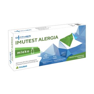 Diather Imutest Alergia Mleko, domowy test do wykrywania swoistych przeciwciał klasy IgE, 1 sztuka - zdjęcie produktu