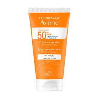 Avene Sun, krem ochronny do twarzy, bezzapachowy, skóra sucha i wrażliwa, SPF 50+, 50 ml - zdjęcie produktu