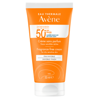 Avene Sun, krem ochronny do twarzy, bezzapachowy, skóra sucha i wrażliwa, SPF 50+, 50 ml - zdjęcie produktu