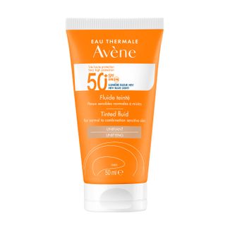 Avene Sun, fluid ochronny do twarzy, koloryzujący, skóra wrażliwa, normalna i mieszana, SPF 50+, 50 ml - zdjęcie produktu