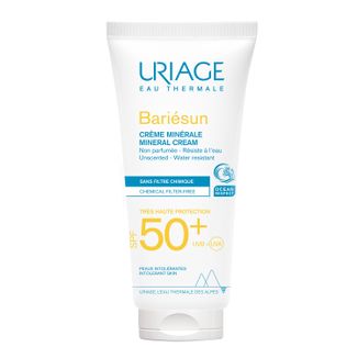 Uriage Bariesun, krem mineralny do twarzy i ciała, skóra nadwrażliwa, z nietolerancjami, SPF 50+, 100 ml  - zdjęcie produktu