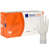 Abena, rękawice lateksowe, niejałowe, bezpudrowe, rozmiar M, 100 sztuk USZKODZONE OPAKOWANIE - miniaturka zdjęcia produktu