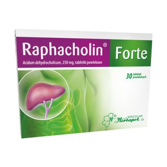 Raphacholin Forte 250 mg, 30 tabletek powlekanych USZKODZONE OPAKOWANIE - zdjęcie produktu