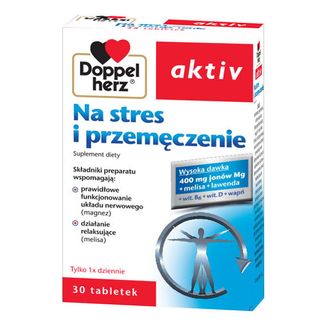 Doppelherz aktiv Na Stres i Przemęczenie, 30 tabletek USZKODZONE OPAKOWANIE - zdjęcie produktu