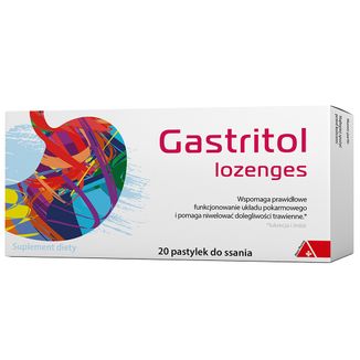 Gastritol Lozenges, 20 pastylek do ssania KRÓTKA DATA - zdjęcie produktu