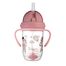 Canpol Babies, kubek niekapek z rurką i odważnikiem, Bonjur Paris, różowy, 56/607, od 6 miesiąca, 270 ml - miniaturka  zdjęcia produktu