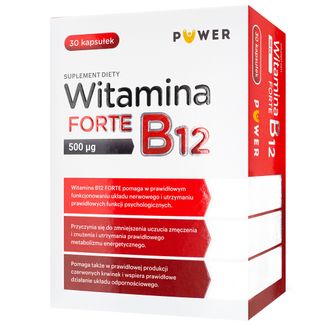 Witamina B12 500 µg, 30 kapsułek - zdjęcie produktu
